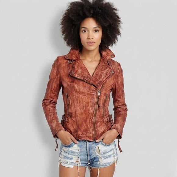 Free People Jackets & Blazers - Free People Muubaa Distressed Leather Moto Biker Jacket 4| Indie Coastal Cowgirl